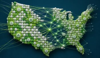 Partially woven United States map illustrating Epic Tapestry expanding across regional payer markets